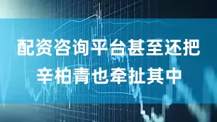 配资咨询平台甚至还把辛柏青也牵扯其中