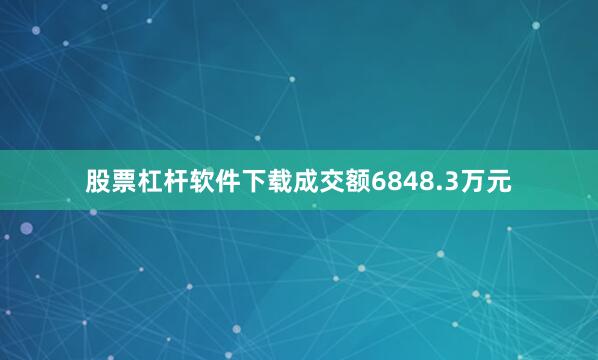 股票杠杆软件下载成交额6848.3万元